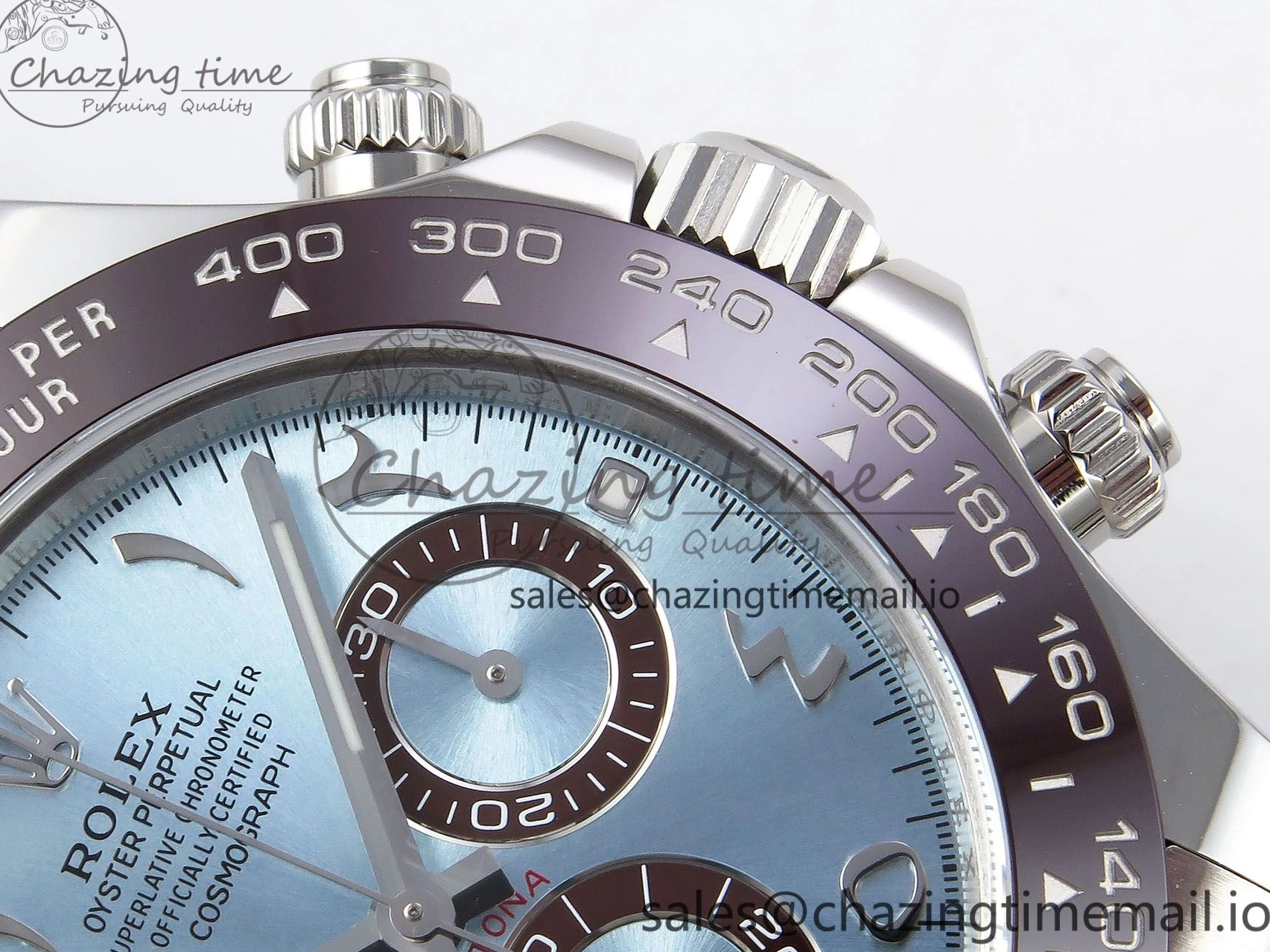 MiroTime 0216 Daytona 116506 Clean 1:1 Best Edition Ice Blue Dial Arabic Markers on SS Bracelet SA4130 V EasyCare 1344